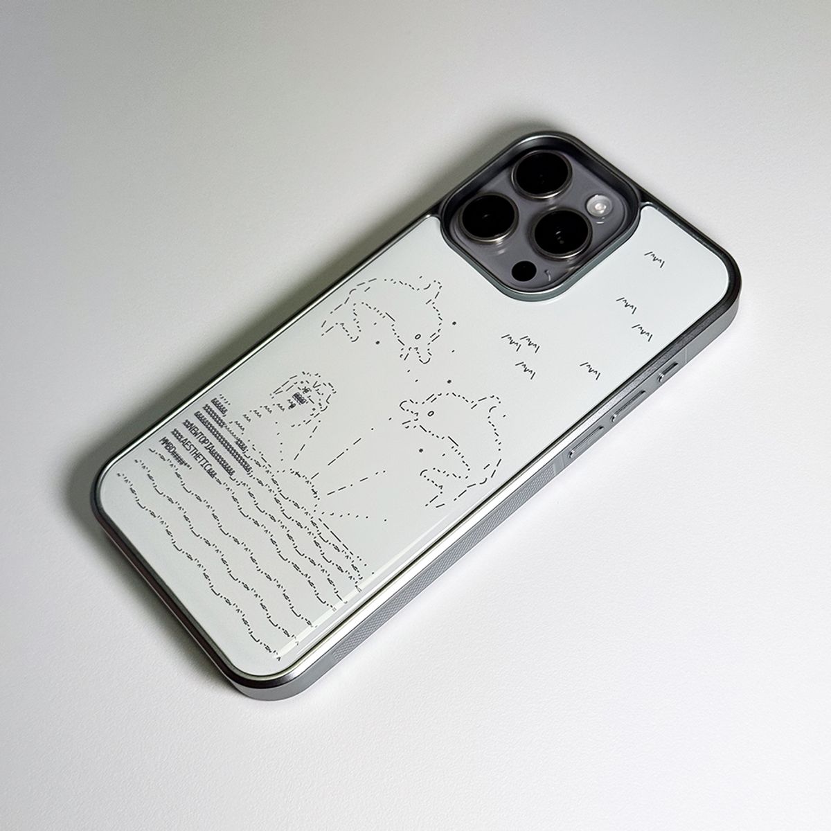 메모리즈바운더리(MEMORIESBOUNDARY) NTA Blooming Bay_ASCII CORE_003 Phone Case (SV_White/Black)
