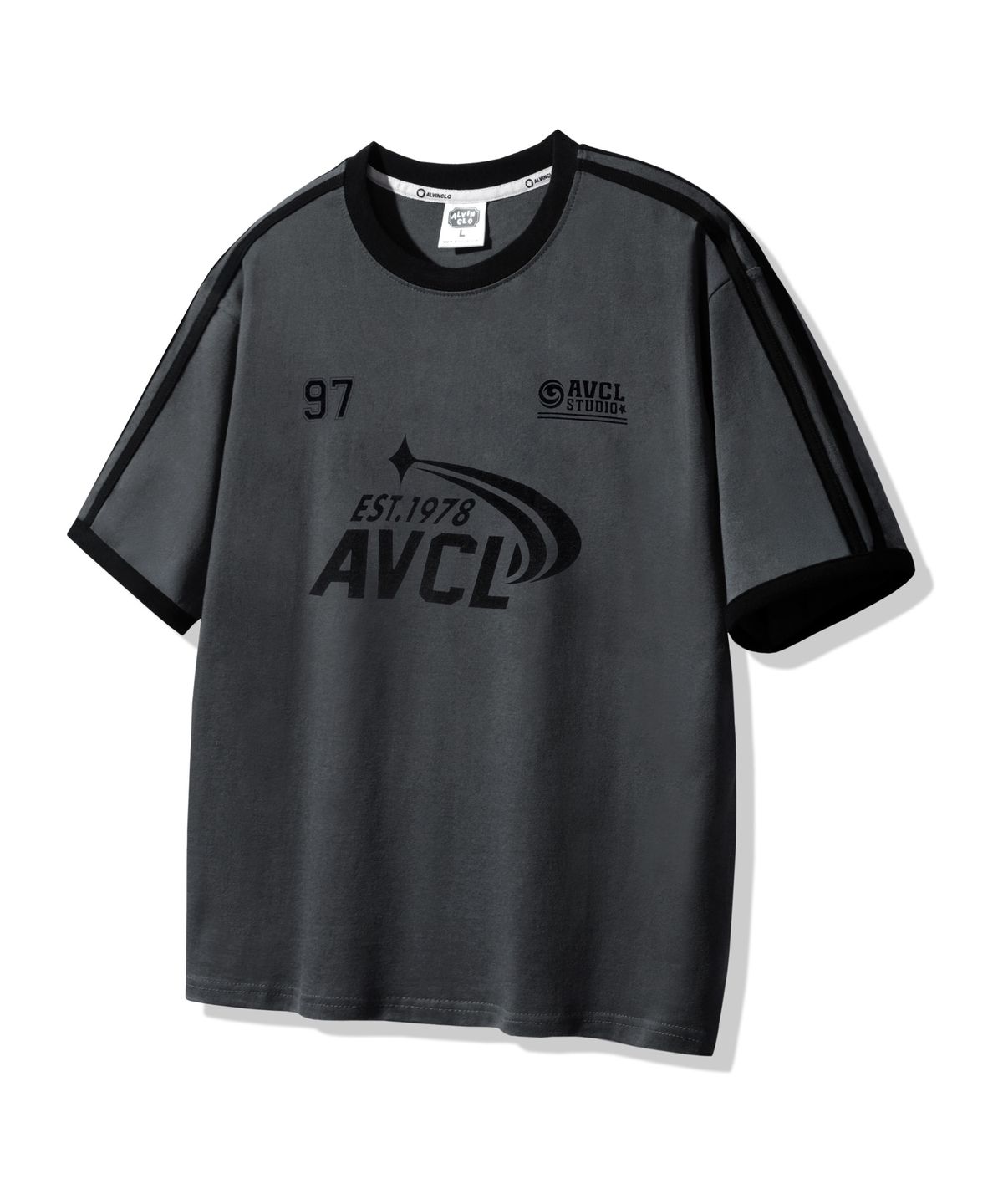 앨빈클로(ALVINCLO) AVCL 1978 링거 트랙 오버핏 반팔티 AST4821 (4 COLOR)