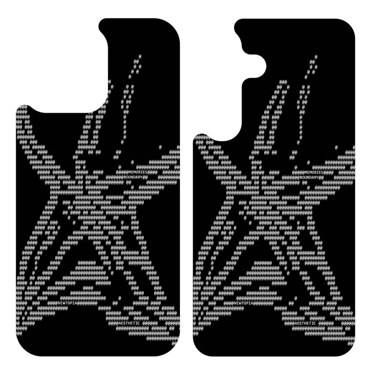 메모리즈바운더리(MEMORIESBOUNDARY) NTA StellarFish_ASCII CORE_004 Phone Case (SV_White/Black)