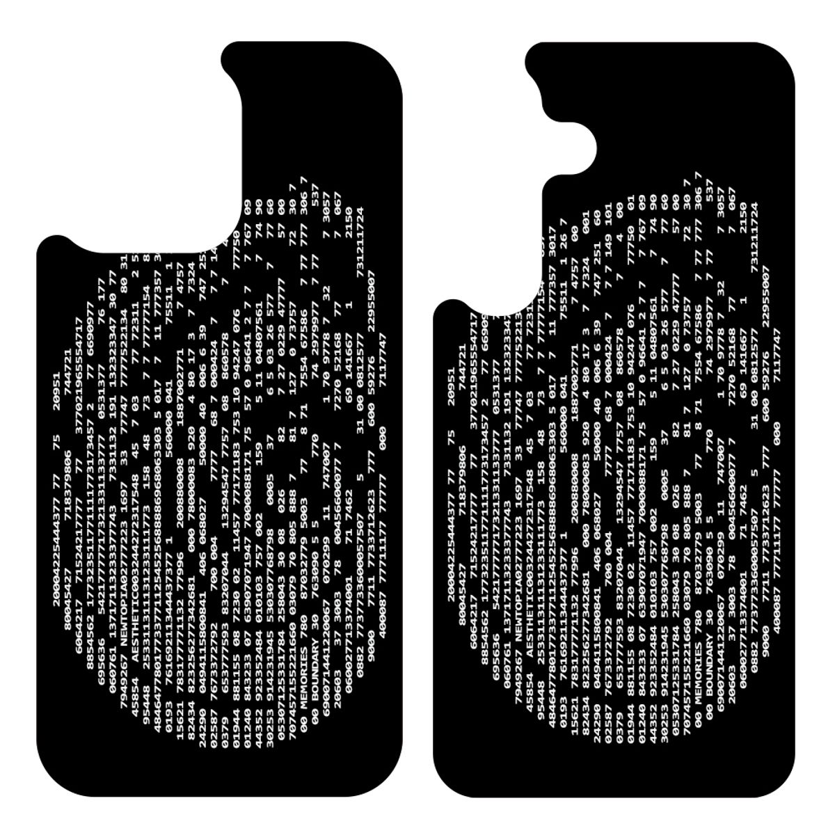 메모리즈바운더리(MEMORIESBOUNDARY) NTA Spiral Shellis_ASCII CORE_005 Phone Case (SV_White/Black)