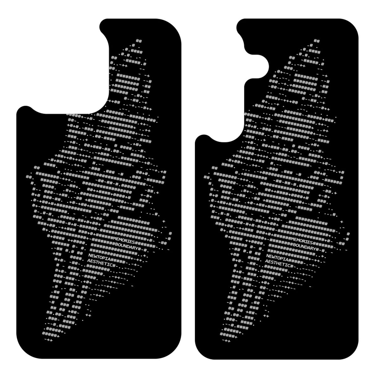 메모리즈바운더리(MEMORIESBOUNDARY) NTA Conchgeist_ASCII CORE_006 Phone Case (SV_White/Black)
