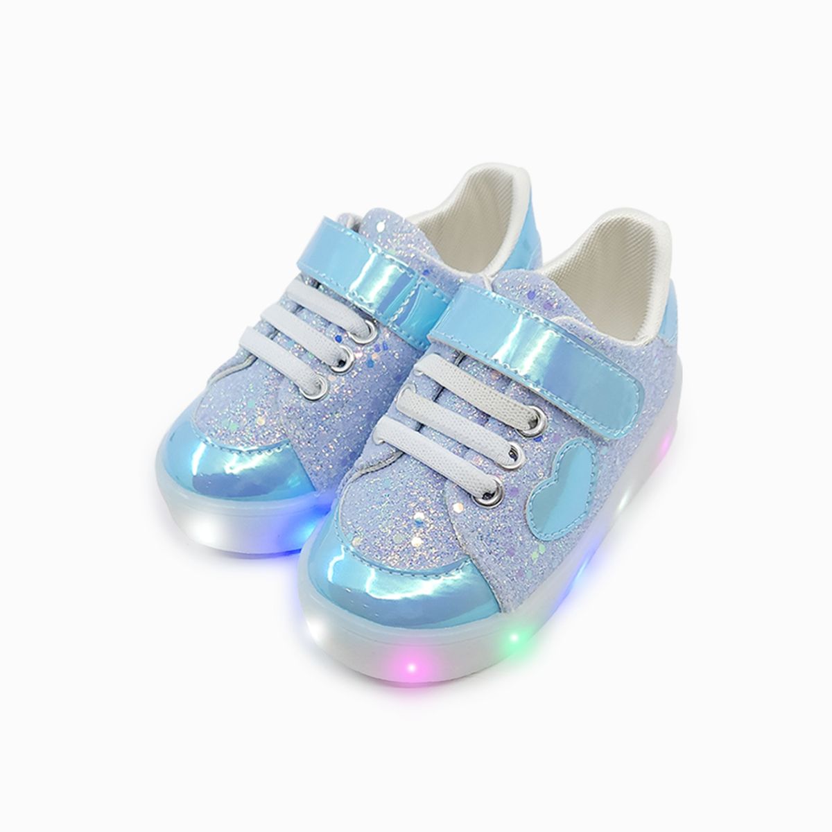 베이비솔(BABYSOLE) 루시하트글리터LED운동화