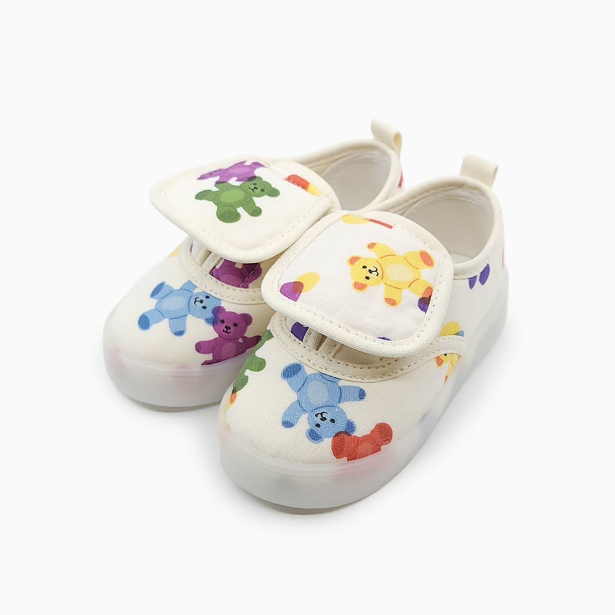 베이비솔(BABYSOLE) 커버컬러풀베어LED신발