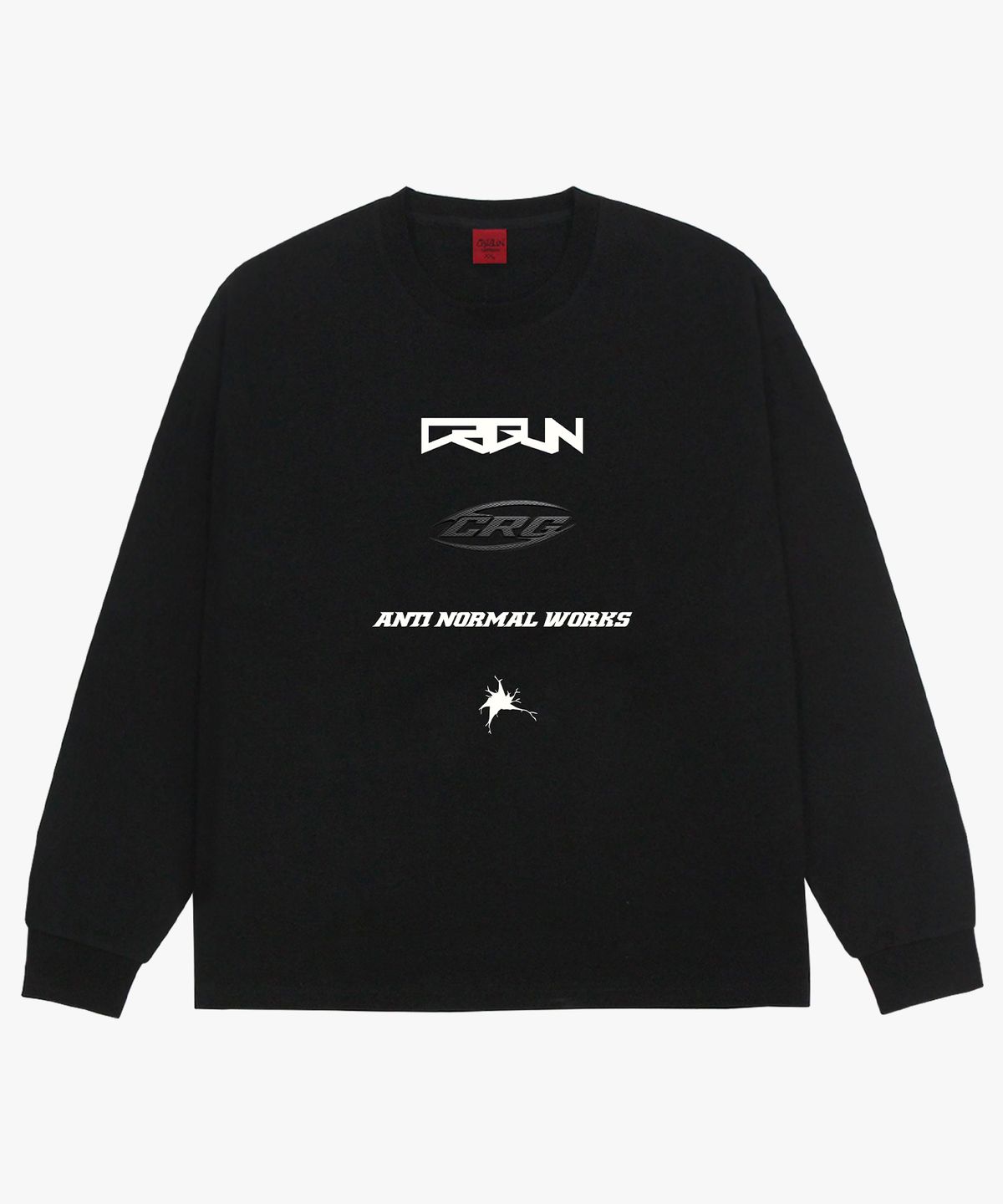 크리건(CRIGUN) System Logo Tee Max Over Fit  긴팔티 BLACK