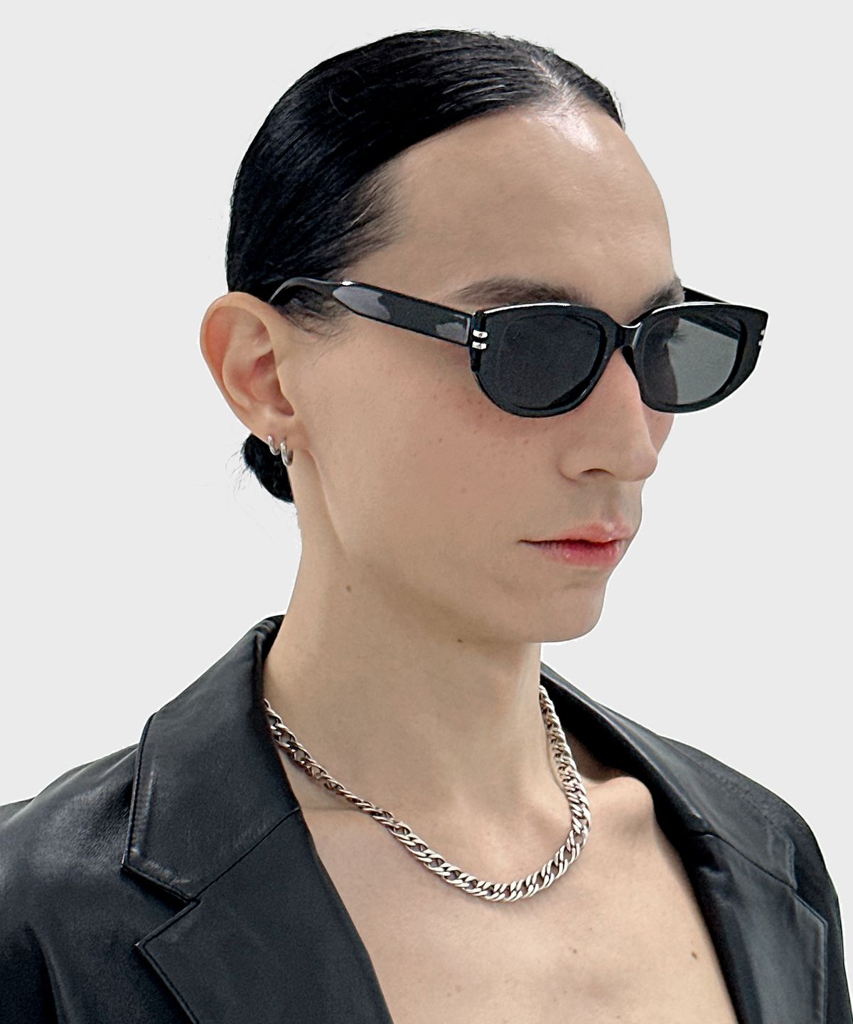 메종마스터(MAISON MASTER) JAMES 오벌 썬글라스 블랙 (black)