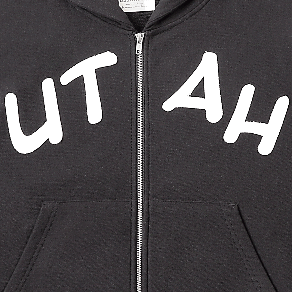 재즈앤바(JAZZ&BAR) Vintage crop zip-up hoodie - utah(navy black)