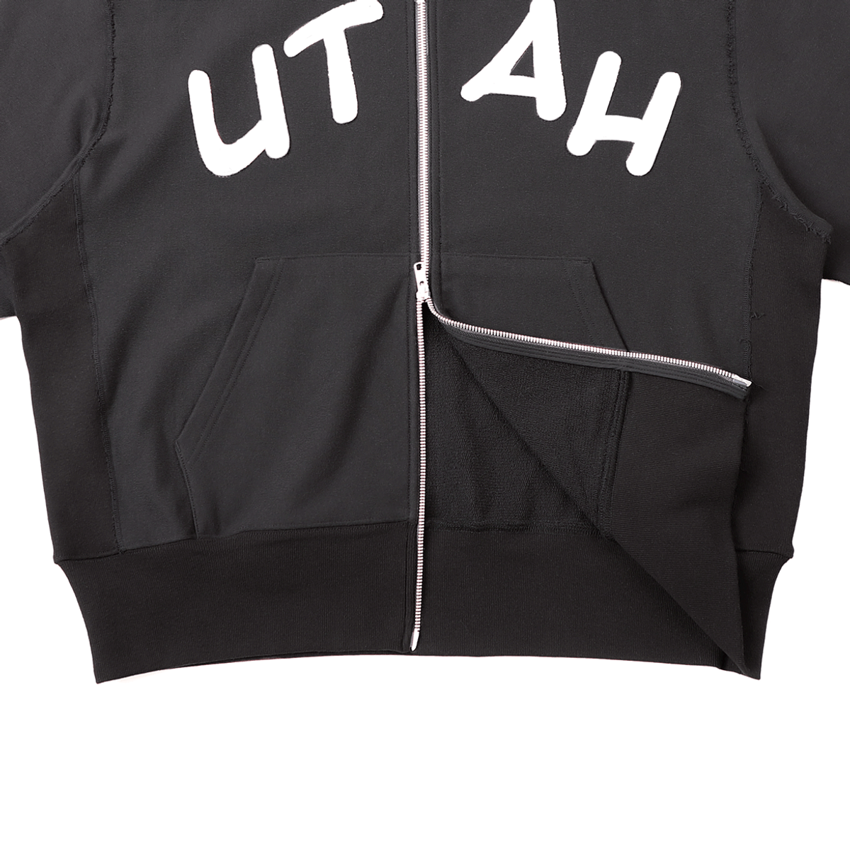 재즈앤바(JAZZ&BAR) Vintage crop zip-up hoodie - utah(navy black)