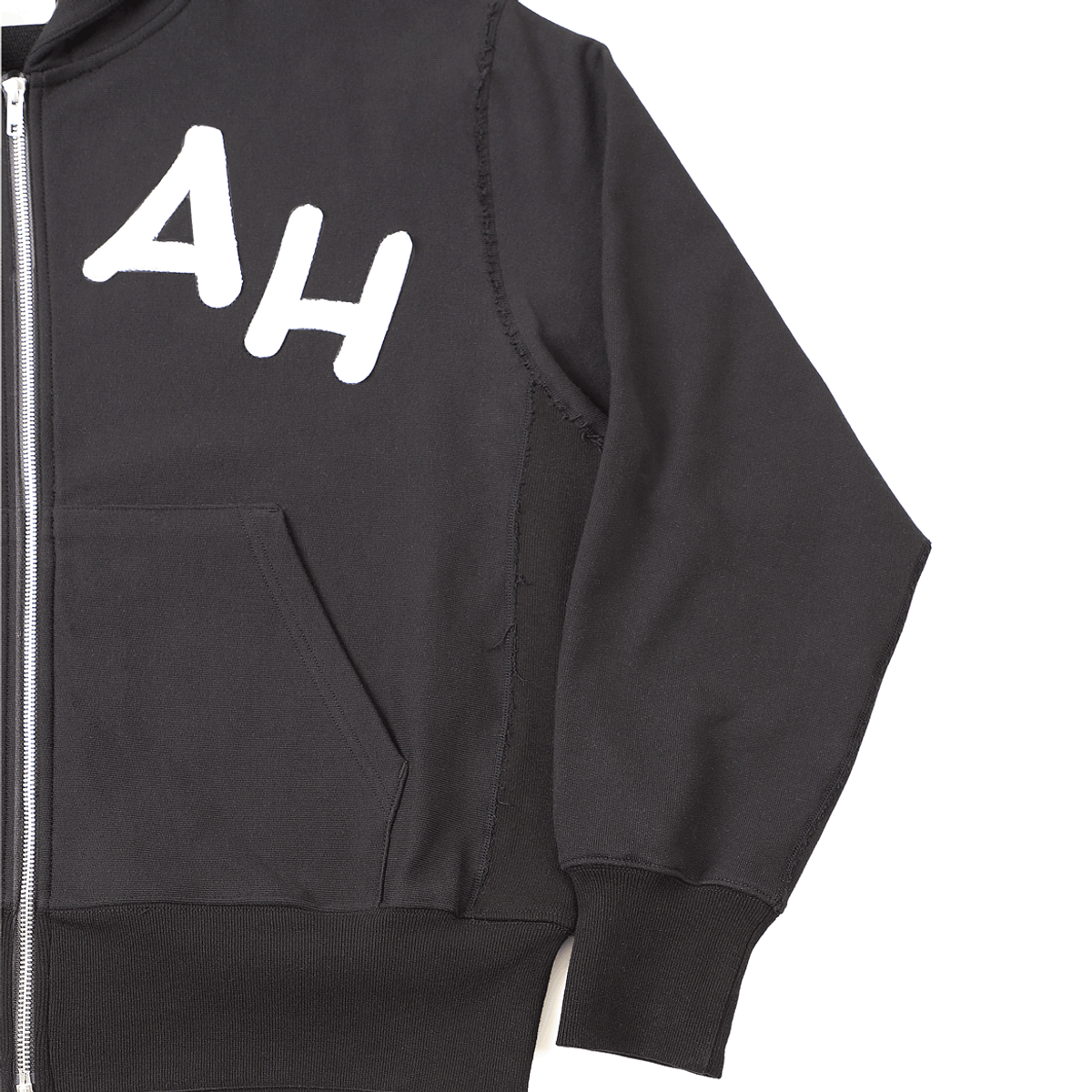 재즈앤바(JAZZ&BAR) Vintage crop zip-up hoodie - utah(navy black)