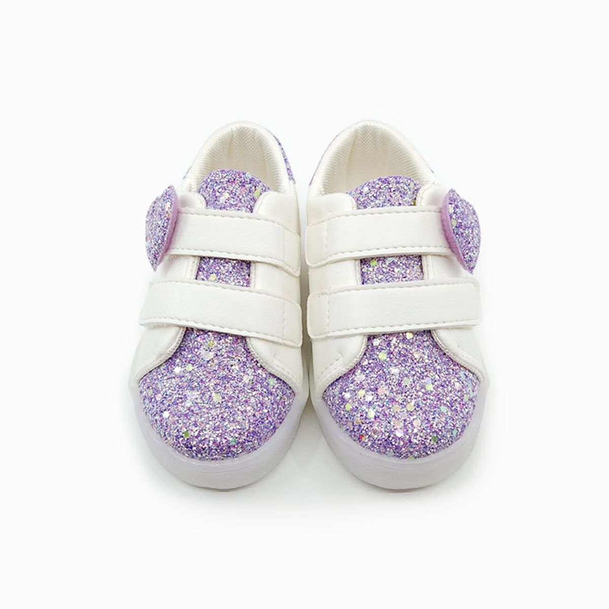 베이비솔(BABYSOLE) 퍼플러브글리터LED운동화