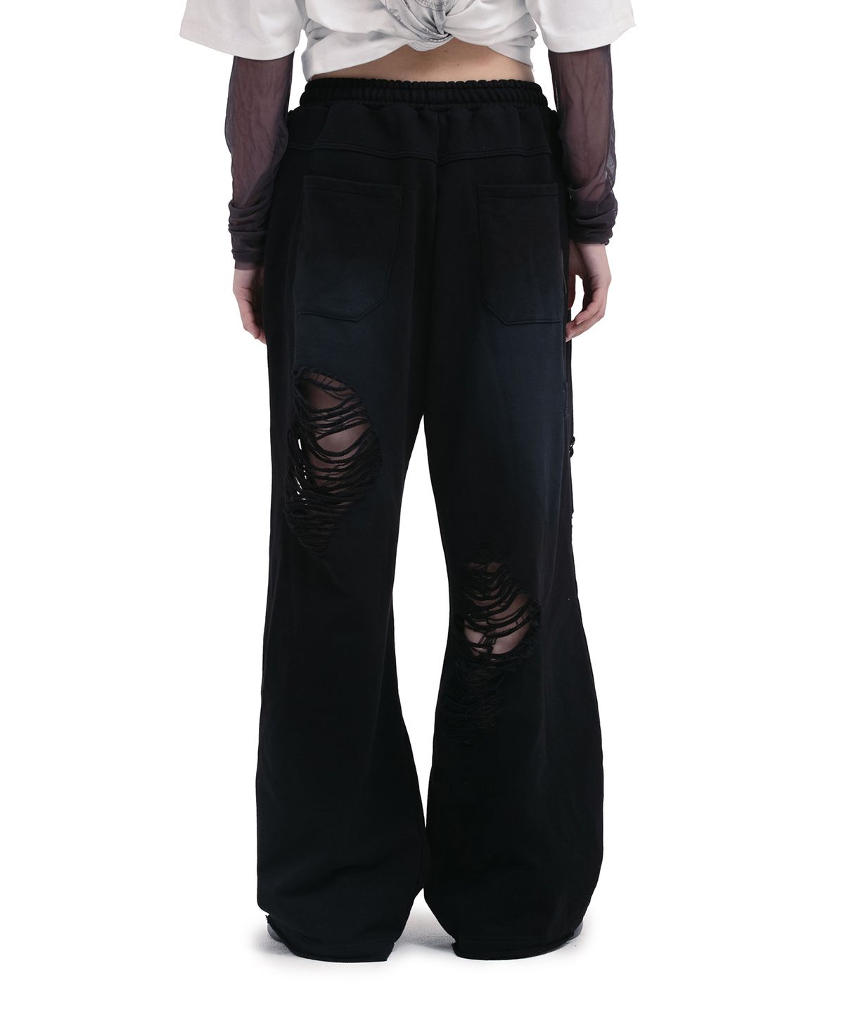 데프가먼츠(DEFGARMENTS) DESTROYED SWEAT PANTS [2COLOR]