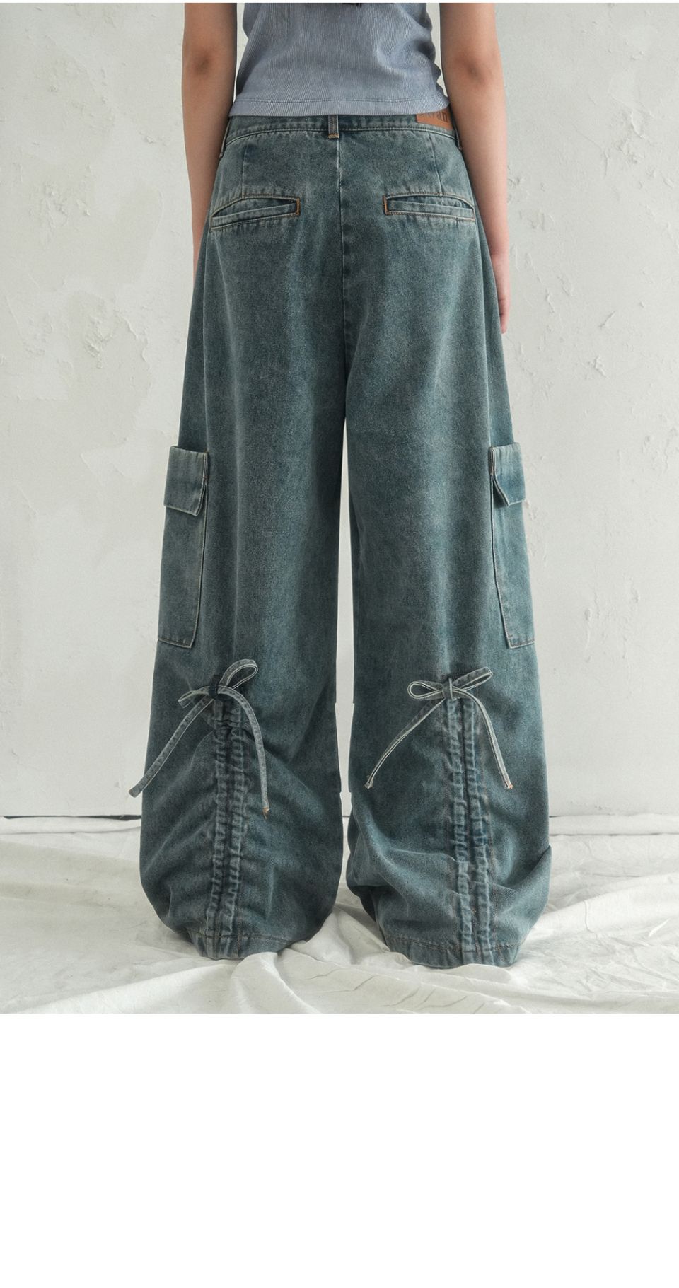 어반드레스(AVANDRESS) Accent Back String Pants BLACK