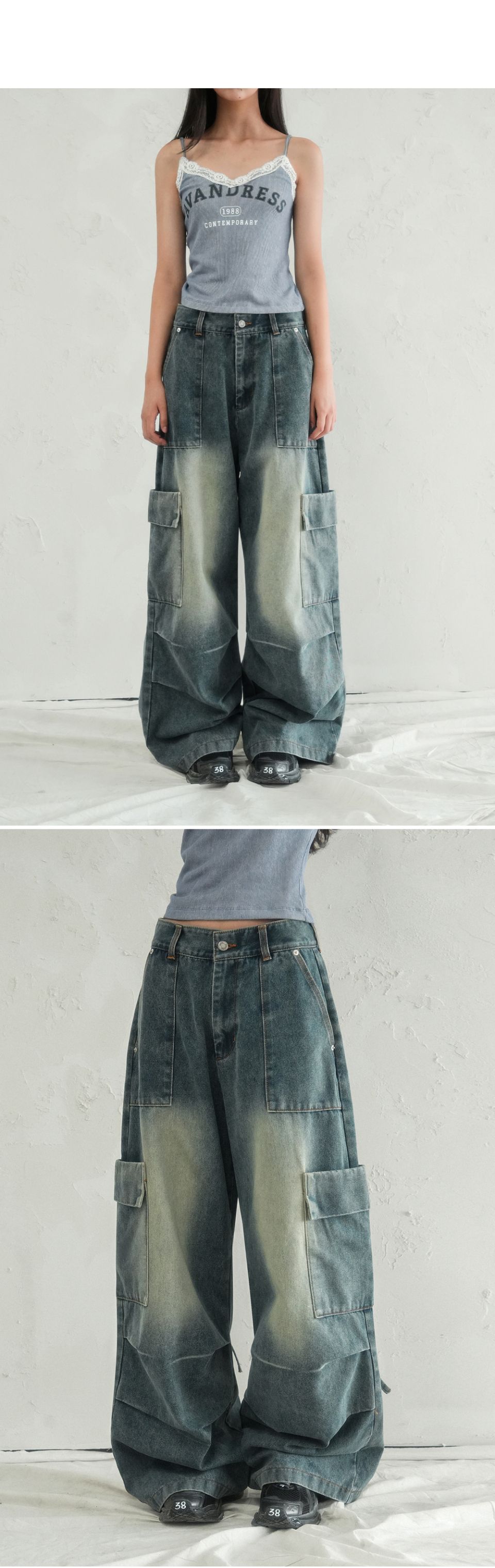 デニム・ジーパン AVANDRESS Accent Back String Pants BLACK 어반드레스(AVANDRESS) Accent Back String Pants BLACK