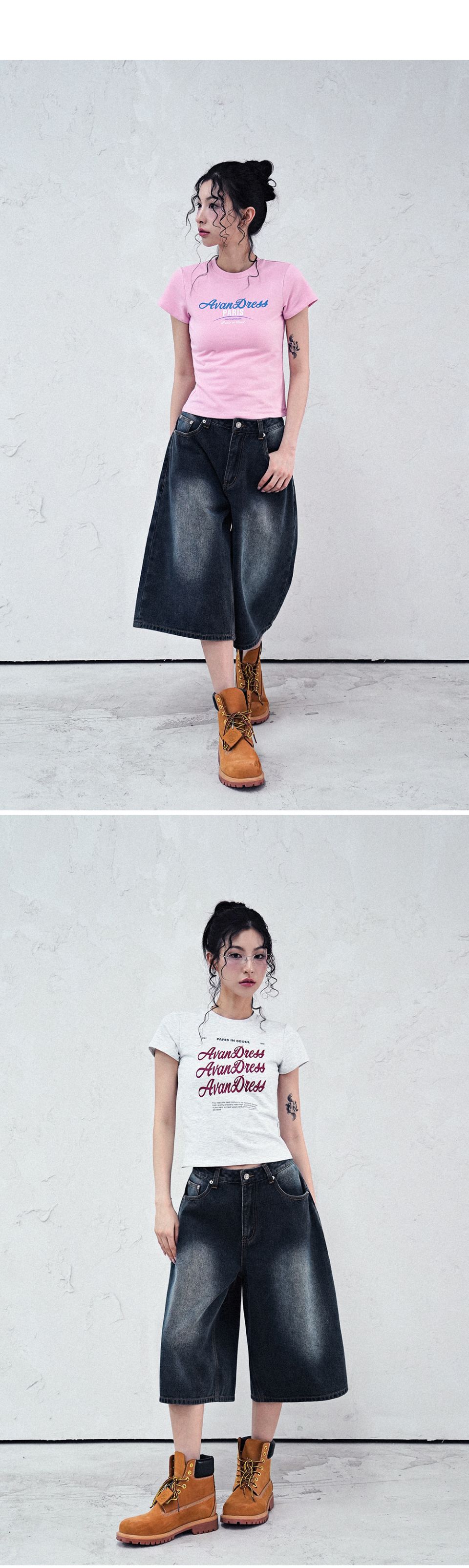 [AVANDRESS] ★25SS★ AMG Denim Shorts /韓国人気 AVANDRESS) AMG Denim Shorts - 3col