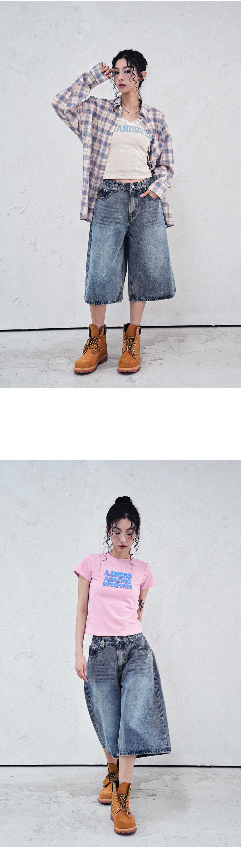 [AVANDRESS] ★25SS★ AMG Denim Shorts /韓国人気 AVANDRESS) AMG Denim Shorts - 3col