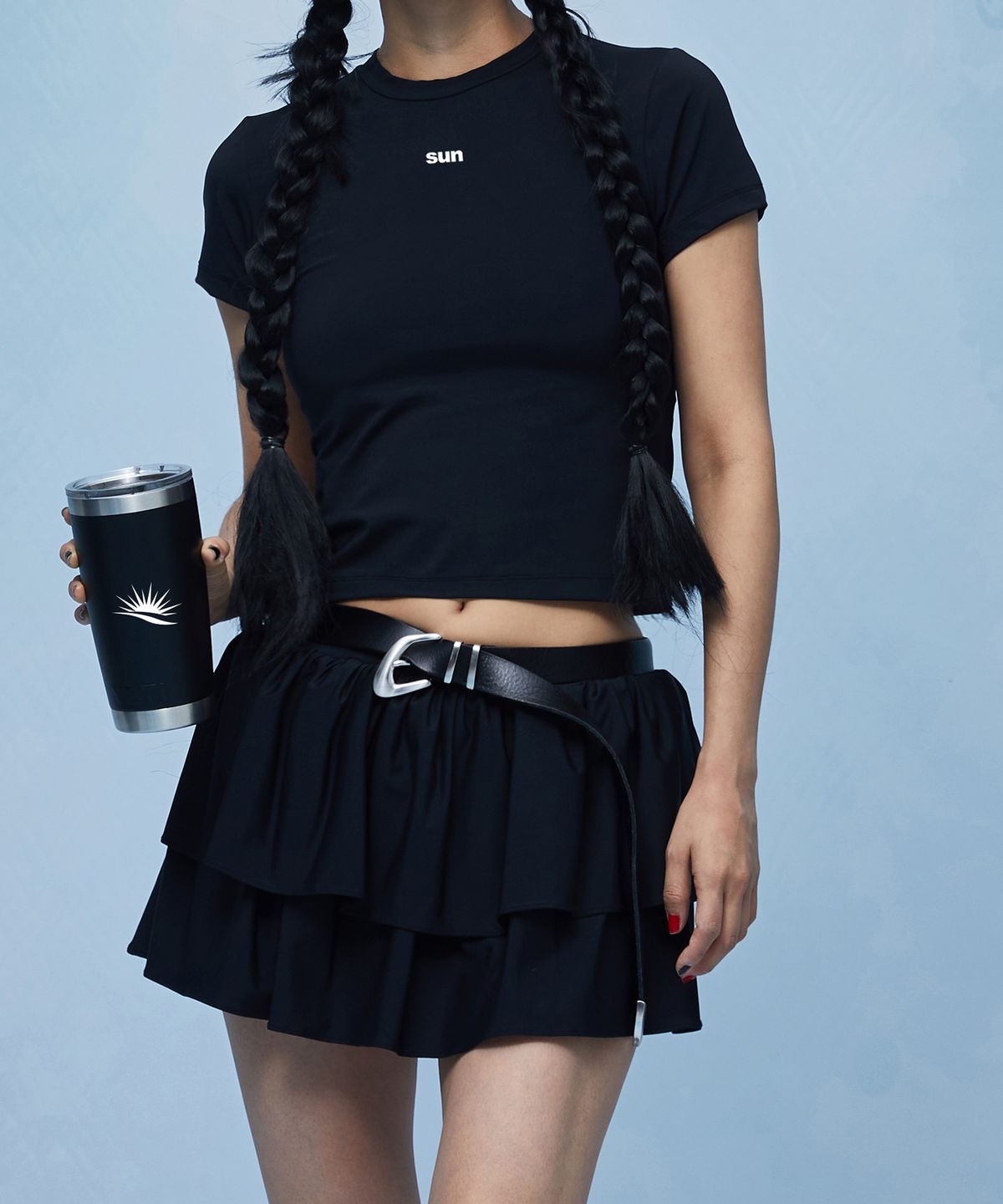 선데이후르츠마켓(SUNDAY FRUIT MARKET) MINI SUN TEE BLACK