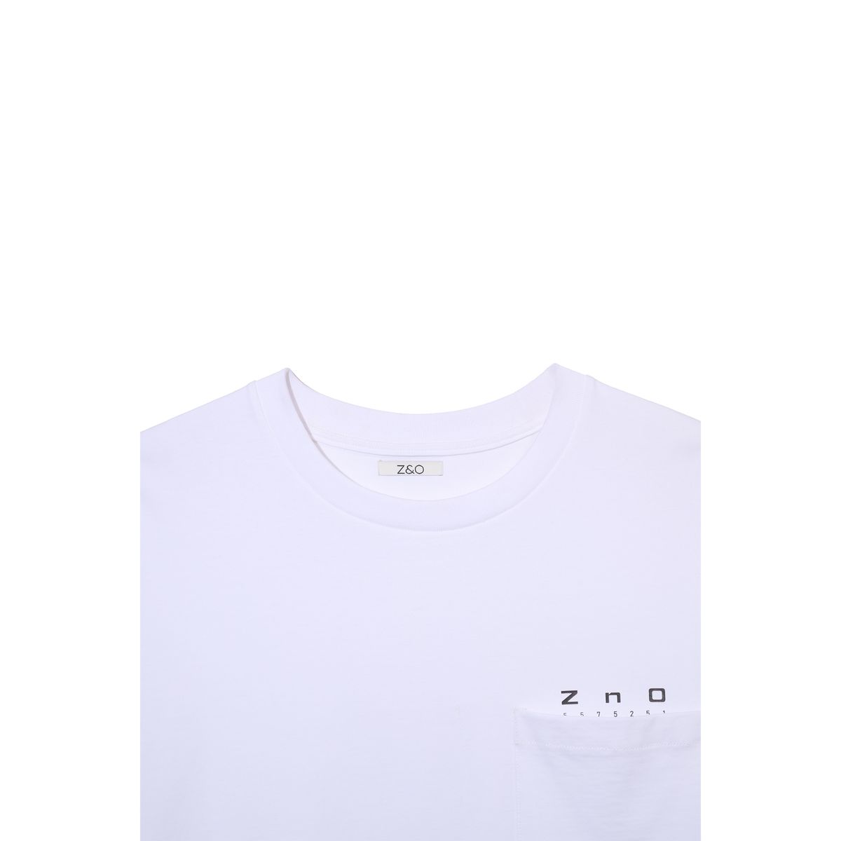 지앤오(ZNO) 로고 오버사이즈 숏 슬리브 티셔츠(화이트)
