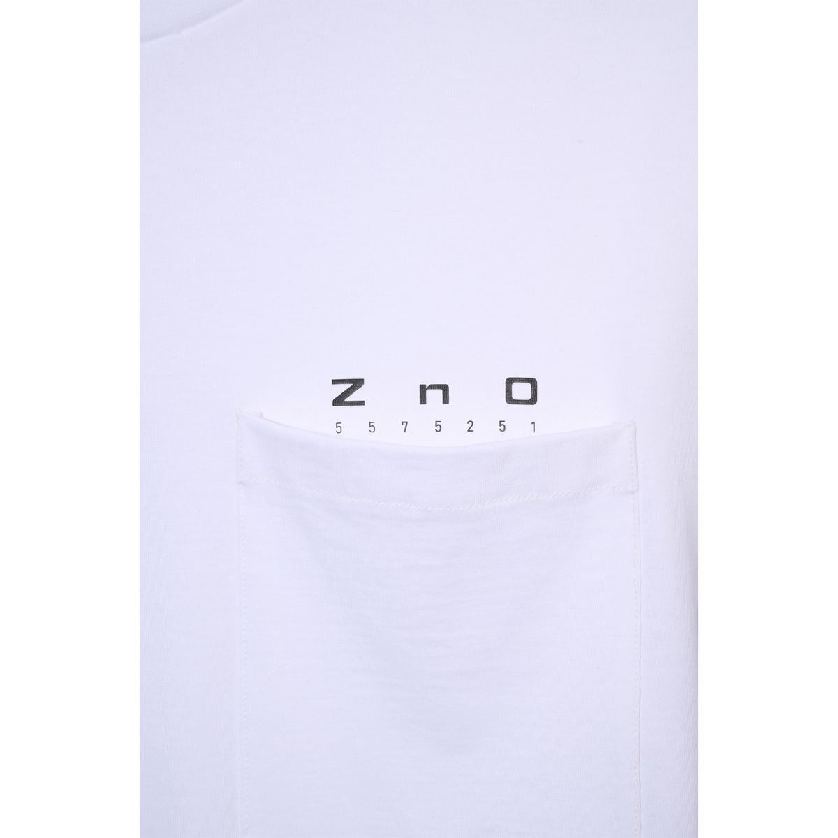 지앤오(ZNO) 로고 오버사이즈 숏 슬리브 티셔츠(화이트)