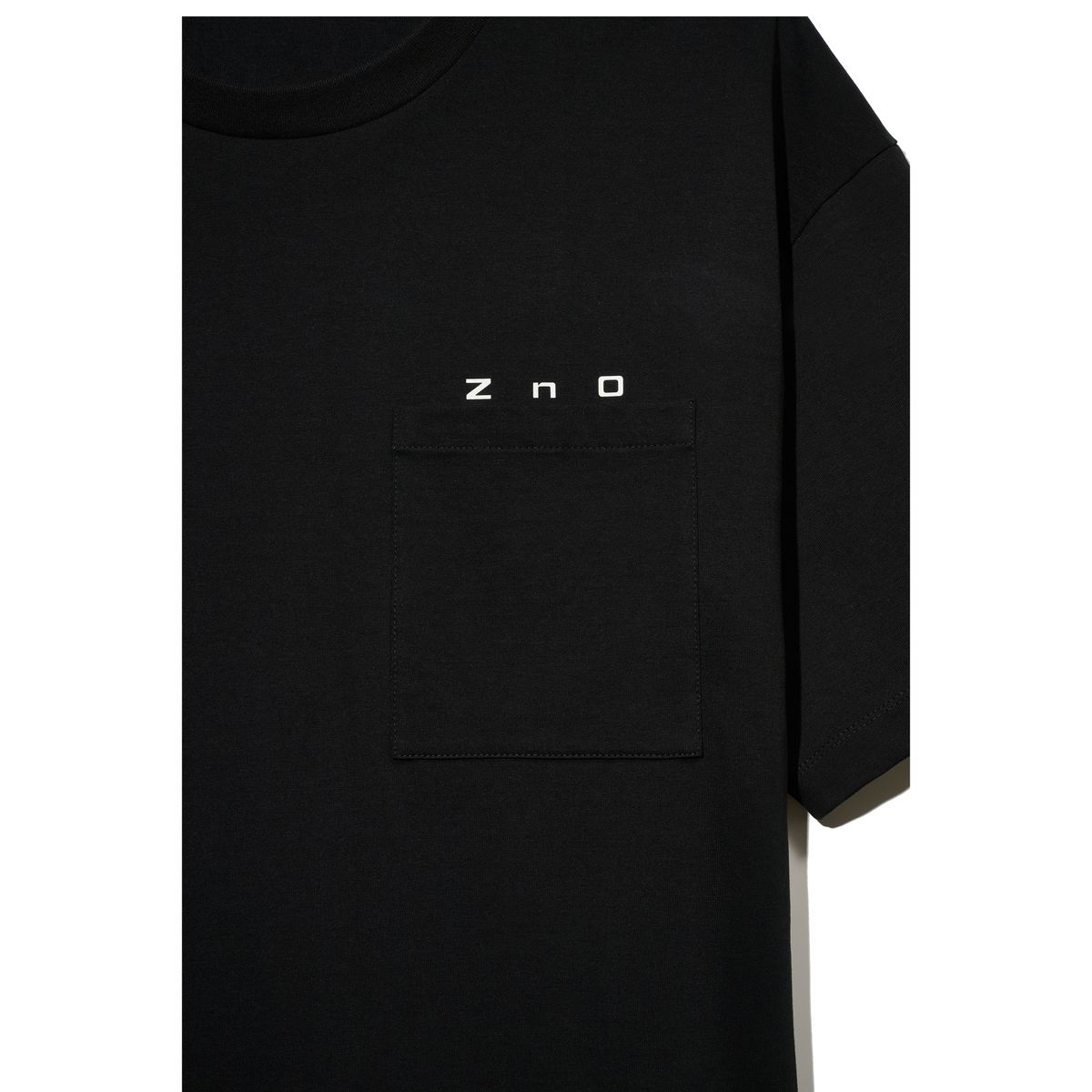 지앤오(ZNO) 로고 오버사이즈 숏 슬리브 티셔츠(블랙)