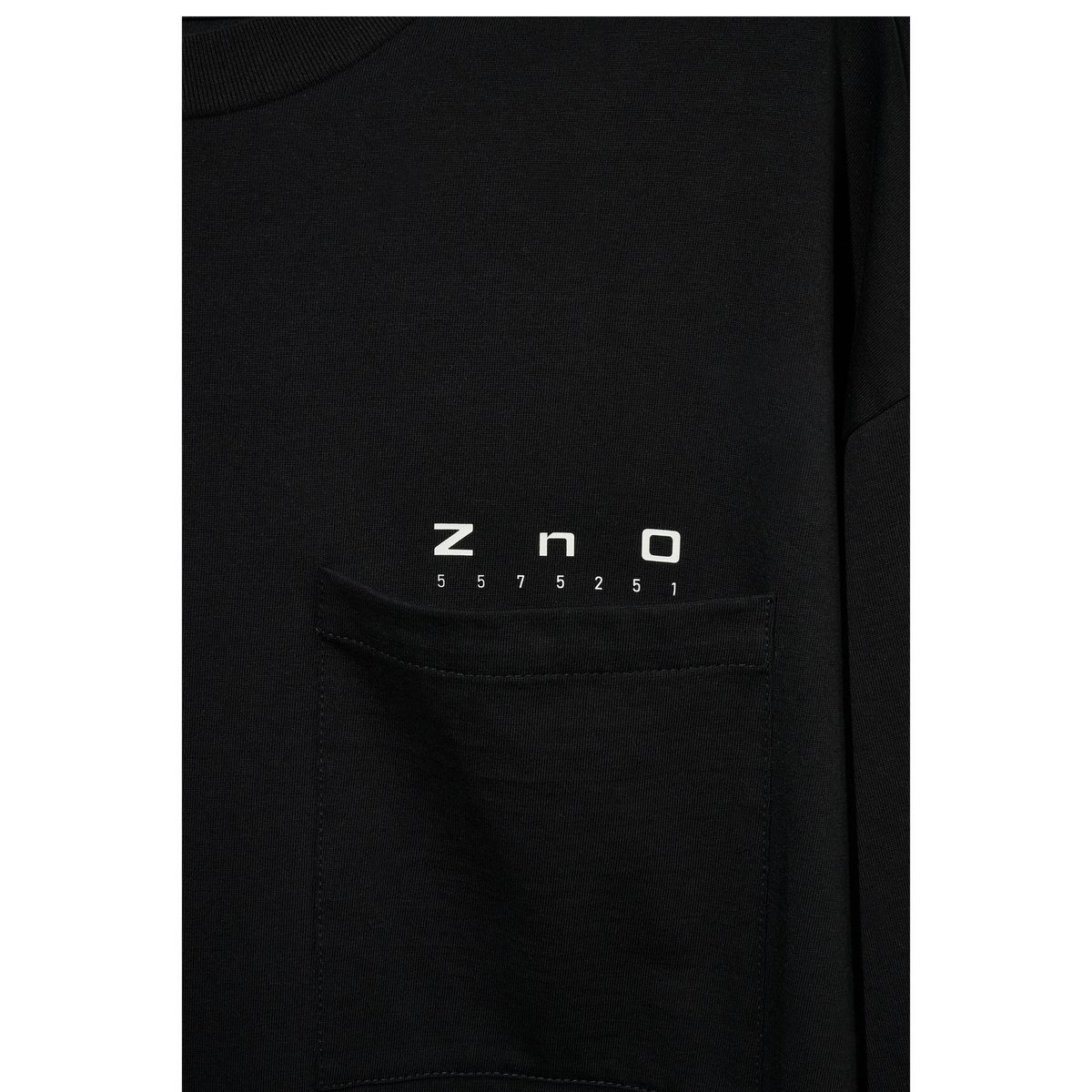 지앤오(ZNO) 로고 오버사이즈 숏 슬리브 티셔츠(블랙)