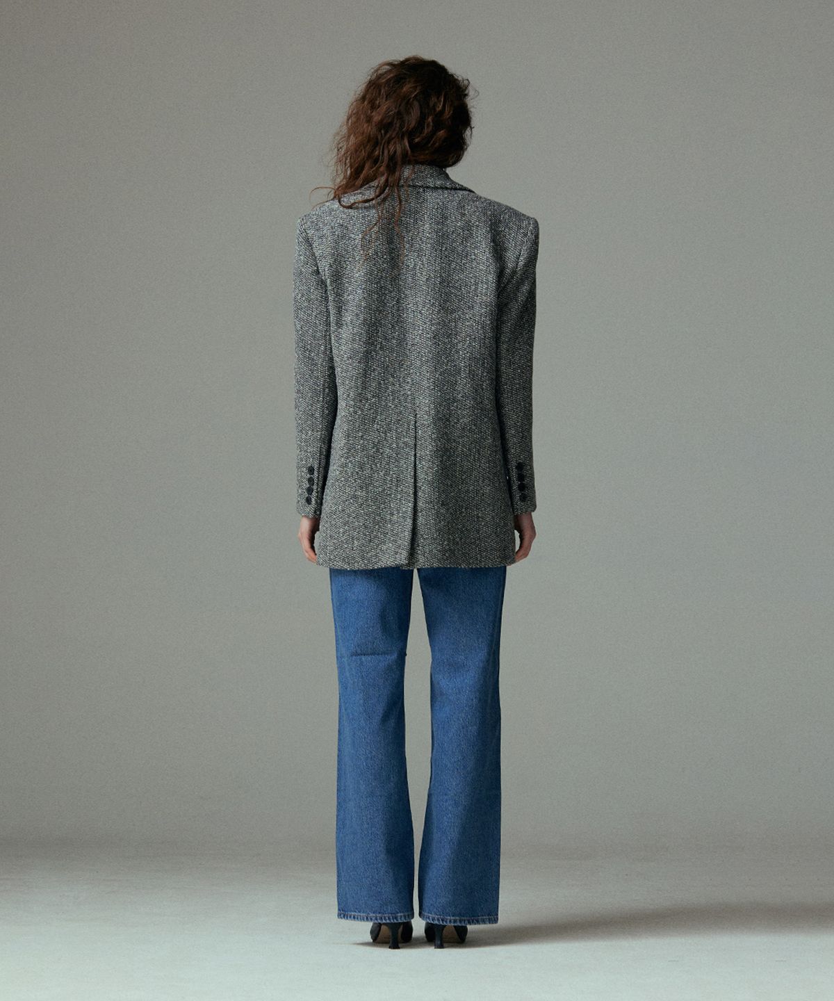므아므(MMAM) [ESSENTIAL] Tweed minimal jacket