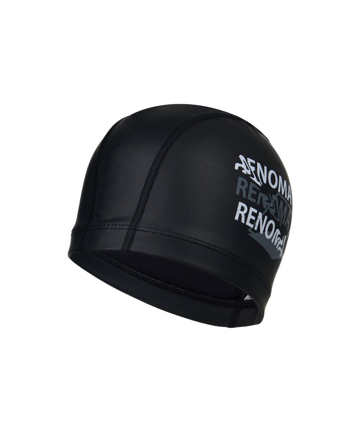 레노마수영복(RENOMASWIM) 용품 성인 웨이브 텍스트 PU 수모 블랙 RO-RC2F003-BK