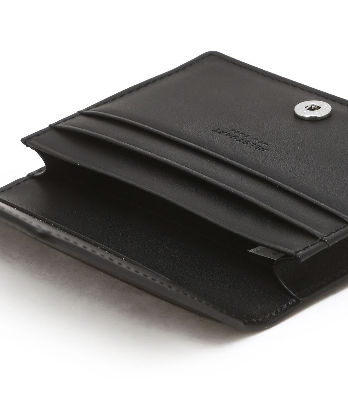 질스튜어트 맨 액세서리(JILLSTUART MEN ACC) [박스포장][LINDBERG] 블랙 로고 소가죽 카드 지갑 JUWA6F220BK