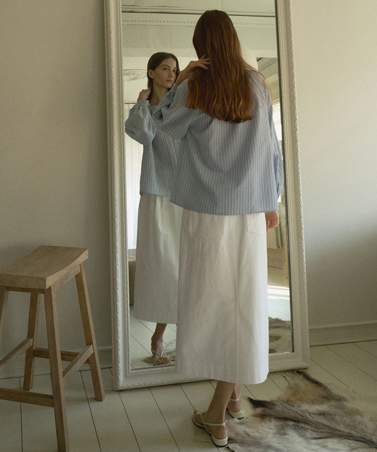 오떼뜨(OCTETTE) MIA STRETCH VOLUME MAX SKIRTS_2COLOR