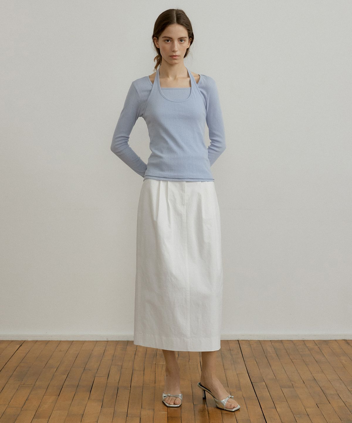 오떼뜨(OCTETTE) MIA STRETCH VOLUME MAX SKIRTS_2COLOR
