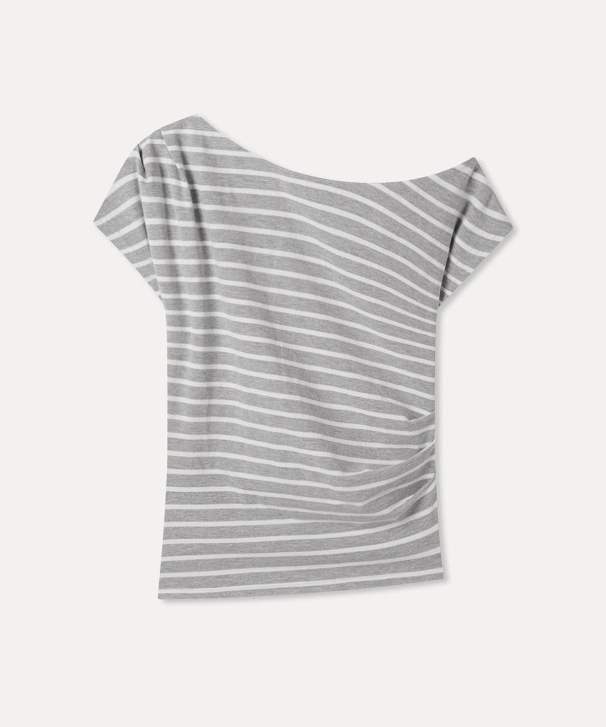 미쏘(MIXXO) 원숄더 스트라이프 티셔츠_MIWHWG804A