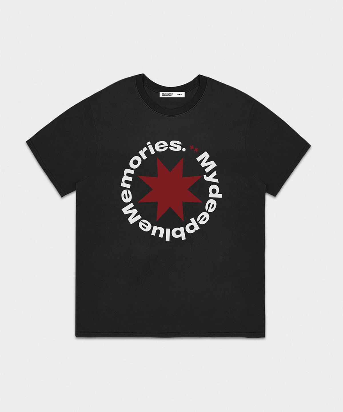 마이딥블루메모리즈(MY DEEP BLUE MEMORIES) Mm FRONT ROUND T-SHIRTS (WHITE)