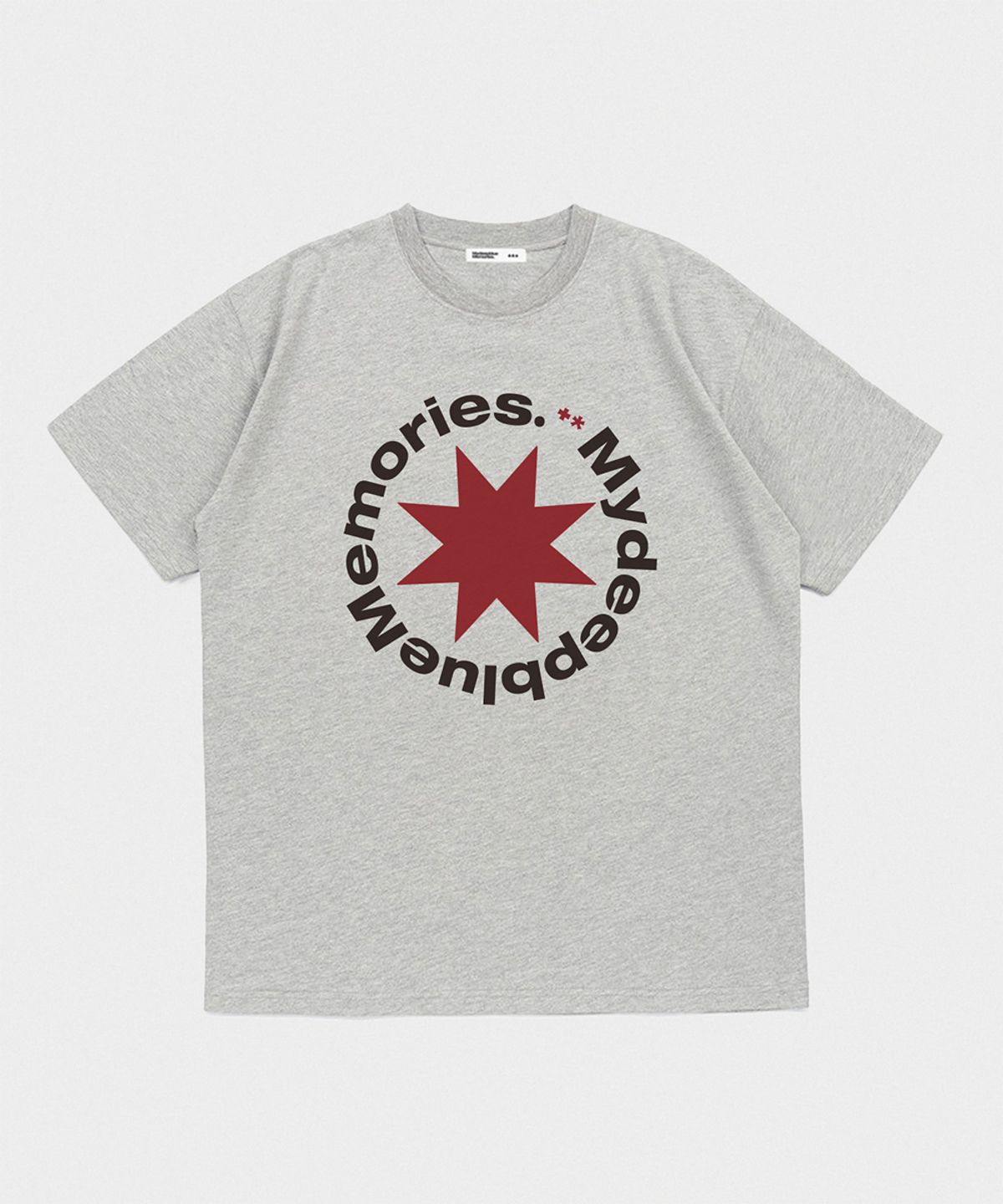 마이딥블루메모리즈(MY DEEP BLUE MEMORIES) Mm FRONT ROUND T-SHIRTS (WHITE)