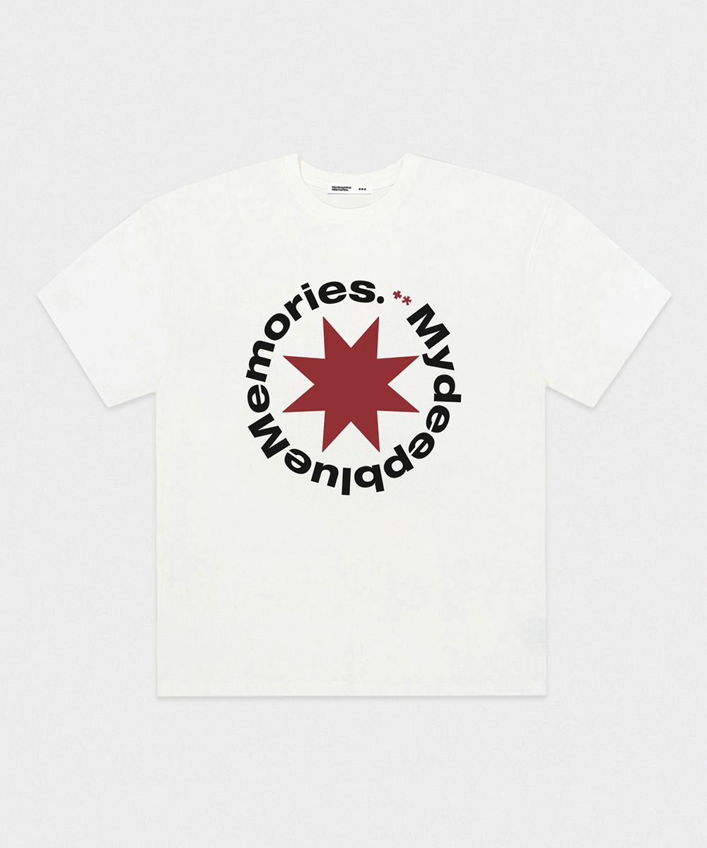 MUSINSA | MY DEEP BLUE MEMORIES Mm FRONT ROUND T-SHIRTS (NAVY)
