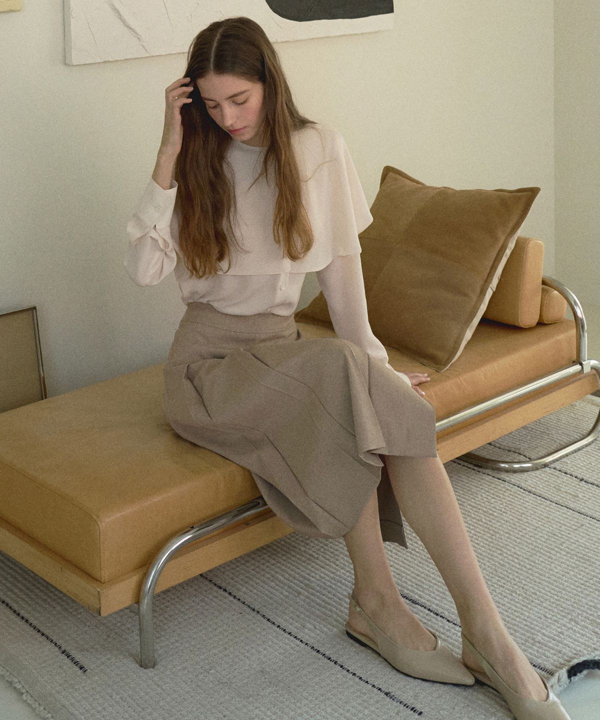 오떼뜨(OCTETTE) ROMANCE CAPE BLOUSE_2COLOR
