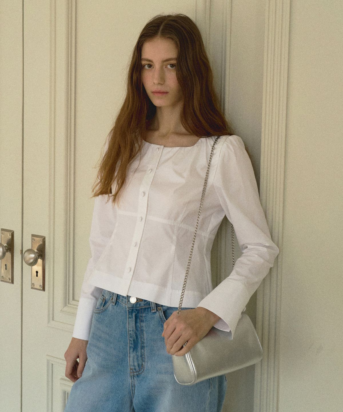 오떼뜨(OCTETTE) IRENE COTTON BLOUSE_WHITE