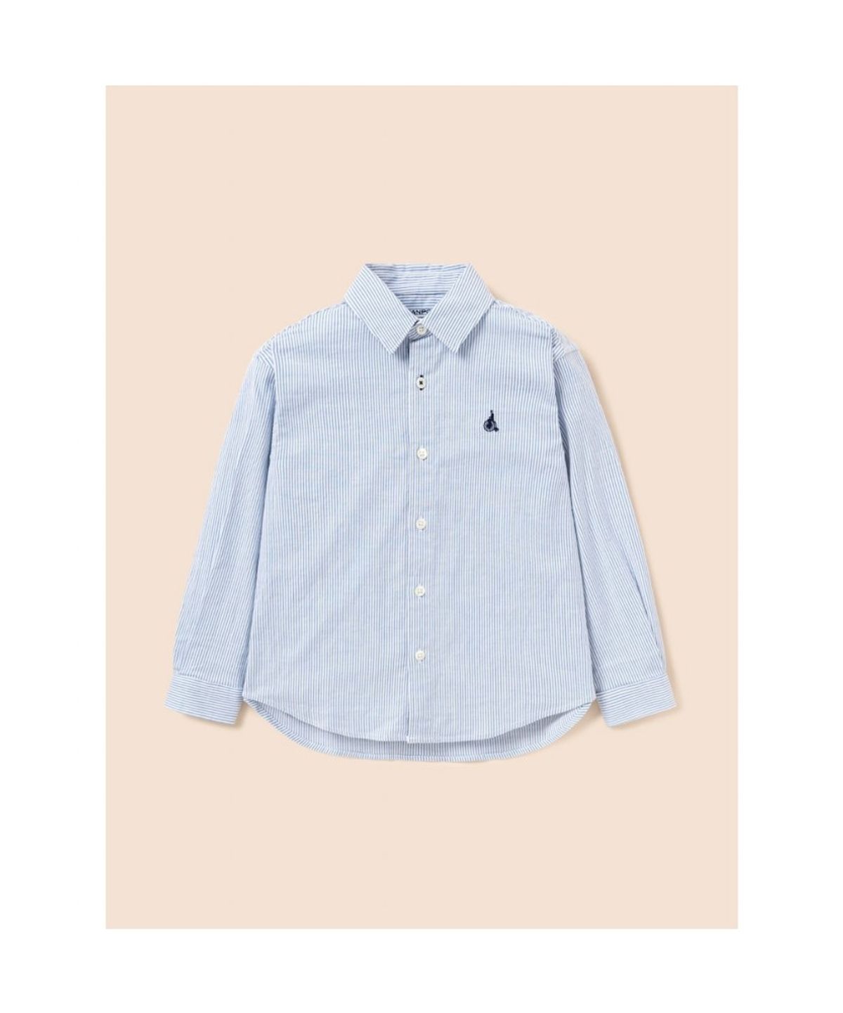 빈폴 키즈(BEANPOLE KIDS) 시어서커 스트라이프 오버핏 셔츠  스카이 블루 (BI5764U02Q) (BI5764U02Q) (BI5764U02Q)