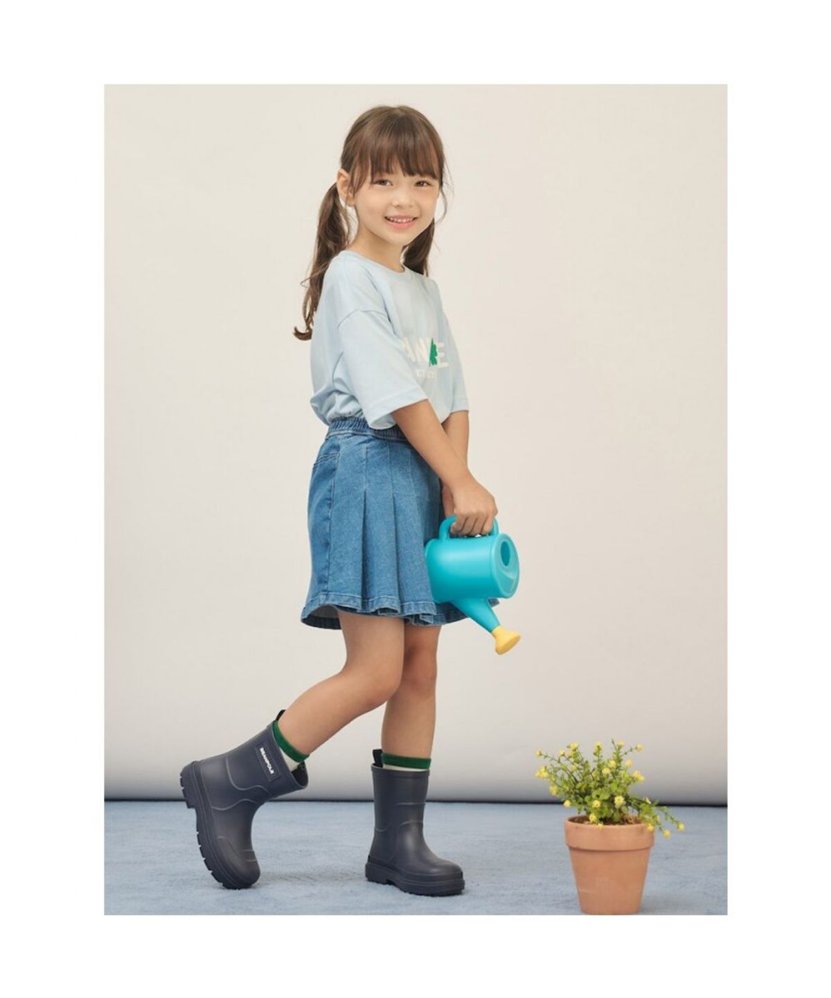 빈폴 키즈(BEANPOLE KIDS) 그래픽 반소매 티셔츠  스카이 블루 (BI5742U01Q) (BI5742U01Q) (BI5742U01Q)