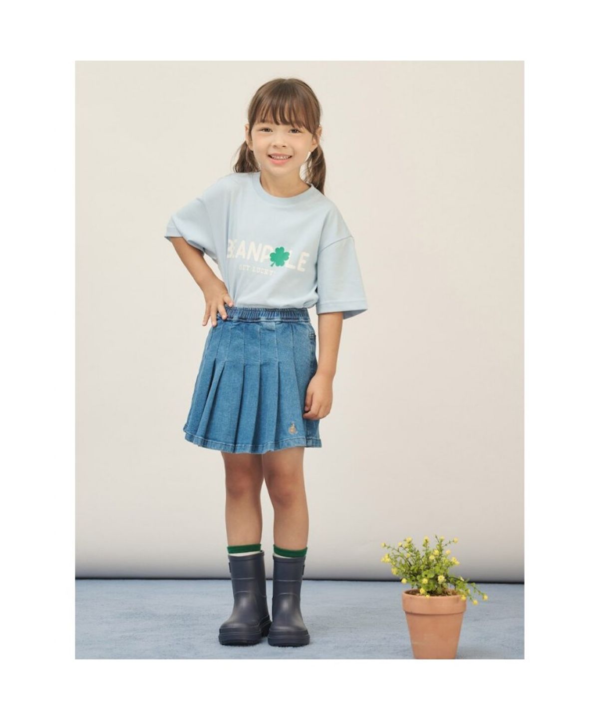 빈폴 키즈(BEANPOLE KIDS) 그래픽 반소매 티셔츠  스카이 블루 (BI5742U01Q) (BI5742U01Q) (BI5742U01Q)