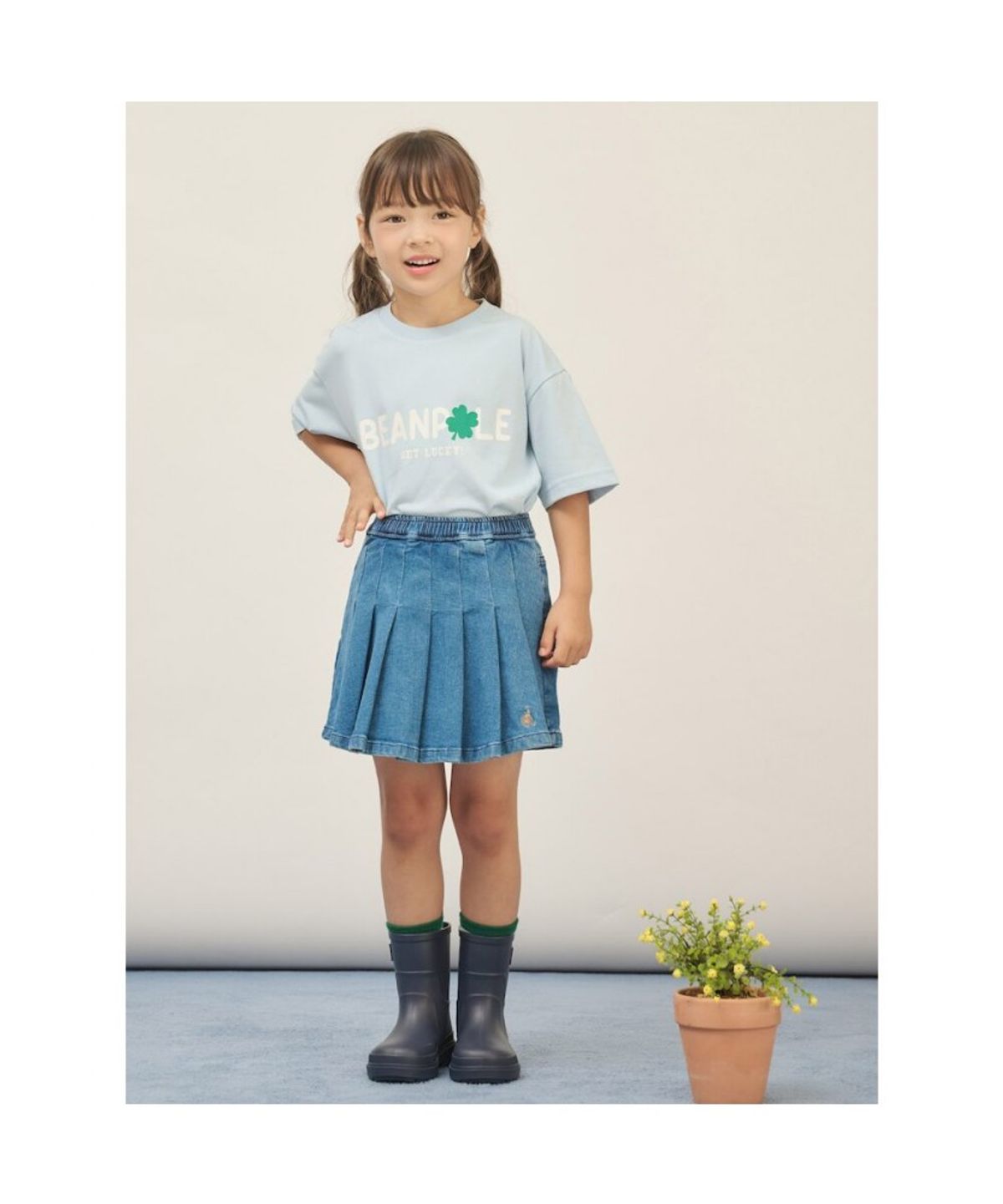 빈폴 키즈(BEANPOLE KIDS) 그래픽 반소매 티셔츠  스카이 블루 (BI5742U01Q) (BI5742U01Q) (BI5742U01Q)