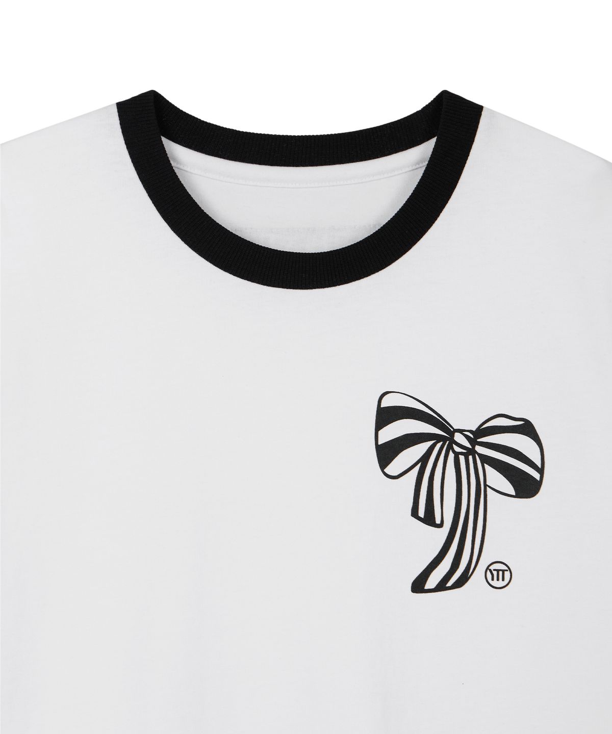 유센틱(YUTHENTIC) RIBBON 티셔츠 화이트 AW5ME43701