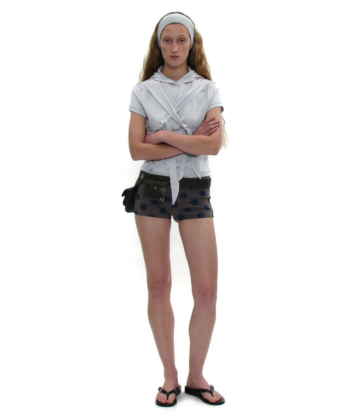 파르티멘토 우먼(PARTIMENTO WOMEN) 버클 스트랩 웨지 플립플랍_블랙