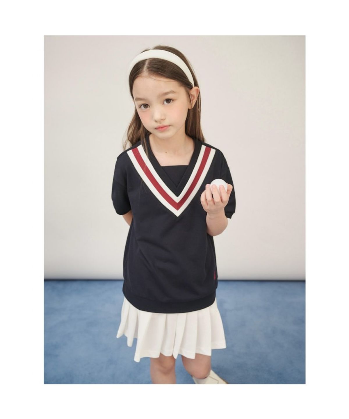 빈폴 키즈(BEANPOLE KIDS) 여아 루즈핏 썸머스쿨 티셔츠  네이비 (BI5742G02R) (BI5742G02R) (BI5742G02R)
