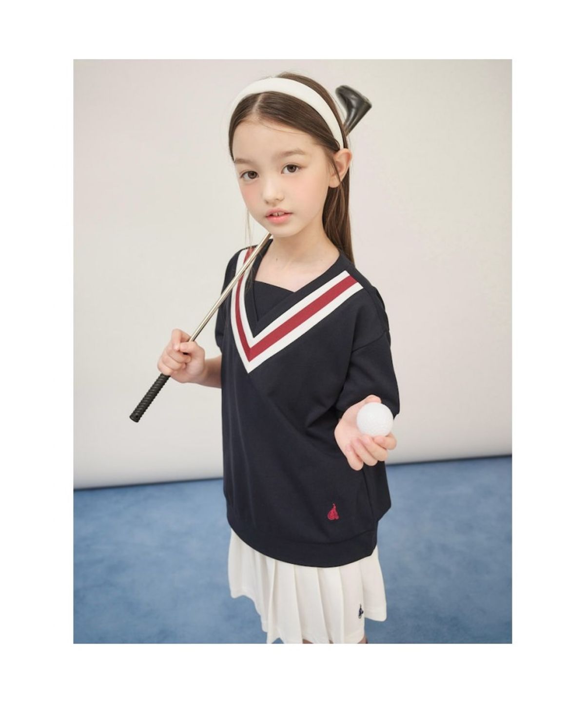 빈폴 키즈(BEANPOLE KIDS) 여아 루즈핏 썸머스쿨 티셔츠  네이비 (BI5742G02R) (BI5742G02R) (BI5742G02R)