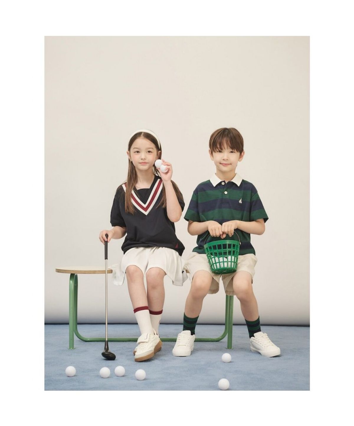 빈폴 키즈(BEANPOLE KIDS) 여아 루즈핏 썸머스쿨 티셔츠  네이비 (BI5742G02R) (BI5742G02R) (BI5742G02R)