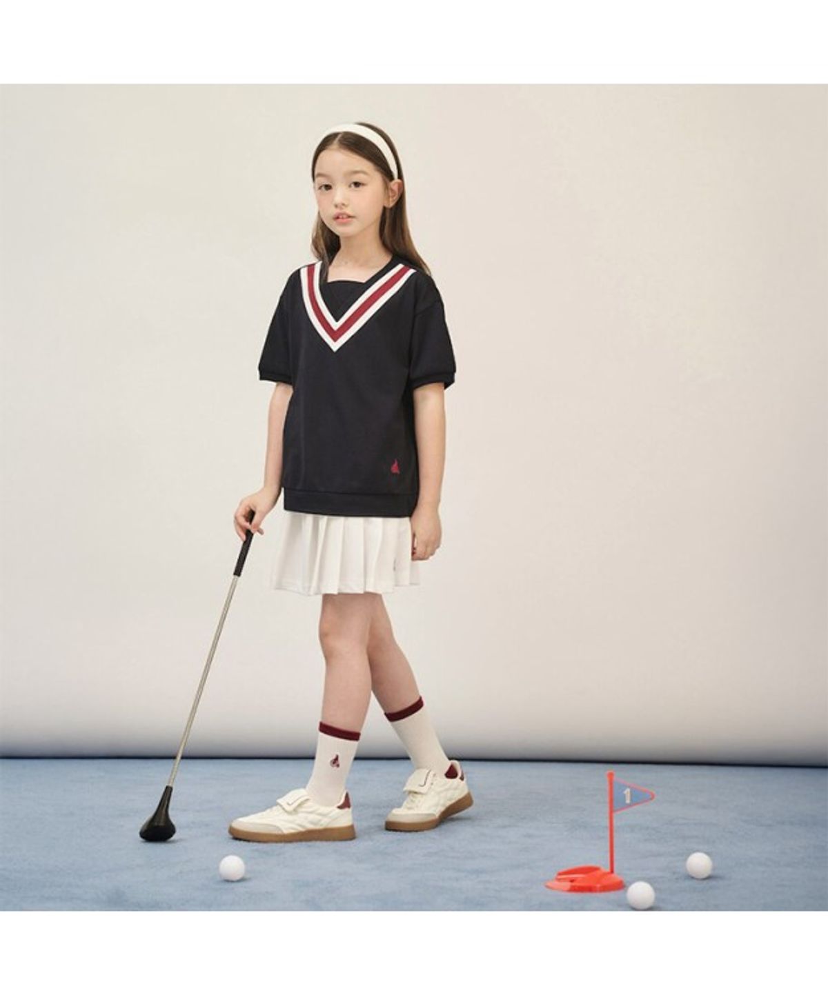 빈폴 키즈(BEANPOLE KIDS) 여아 루즈핏 썸머스쿨 티셔츠  네이비 (BI5742G02R) (BI5742G02R) (BI5742G02R)