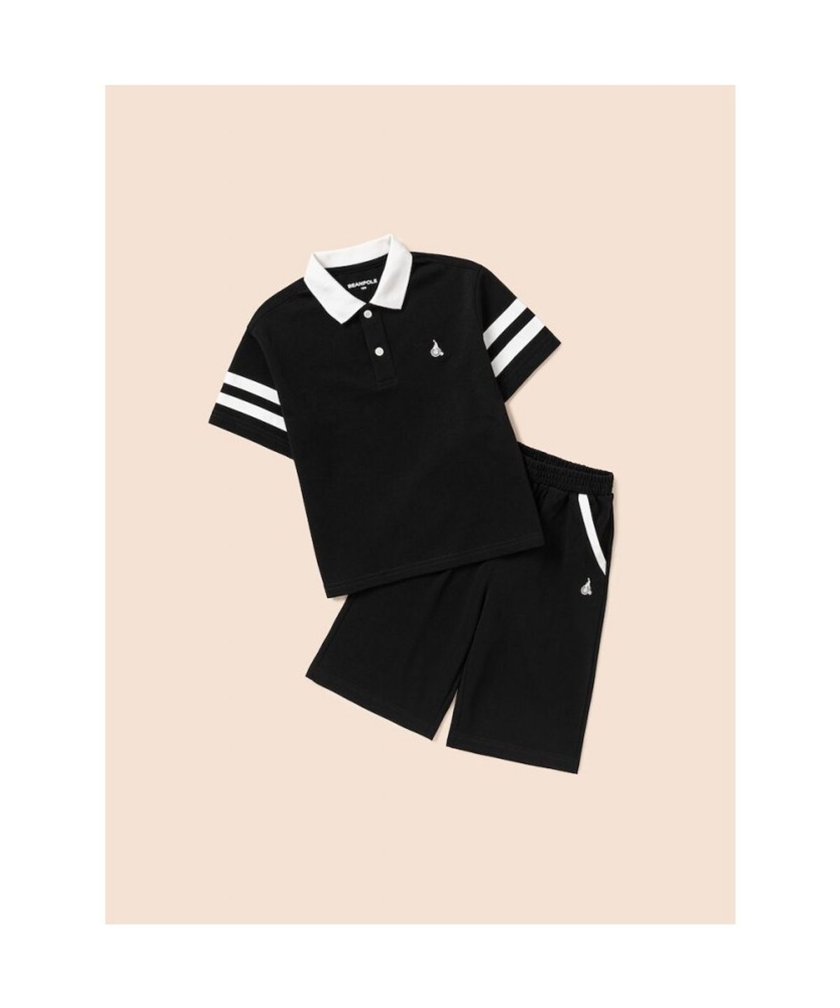 빈폴 키즈(BEANPOLE KIDS) 피케 카라 반팔 & 반바지 2PCS 상하세트  블랙 (BI5742U045)