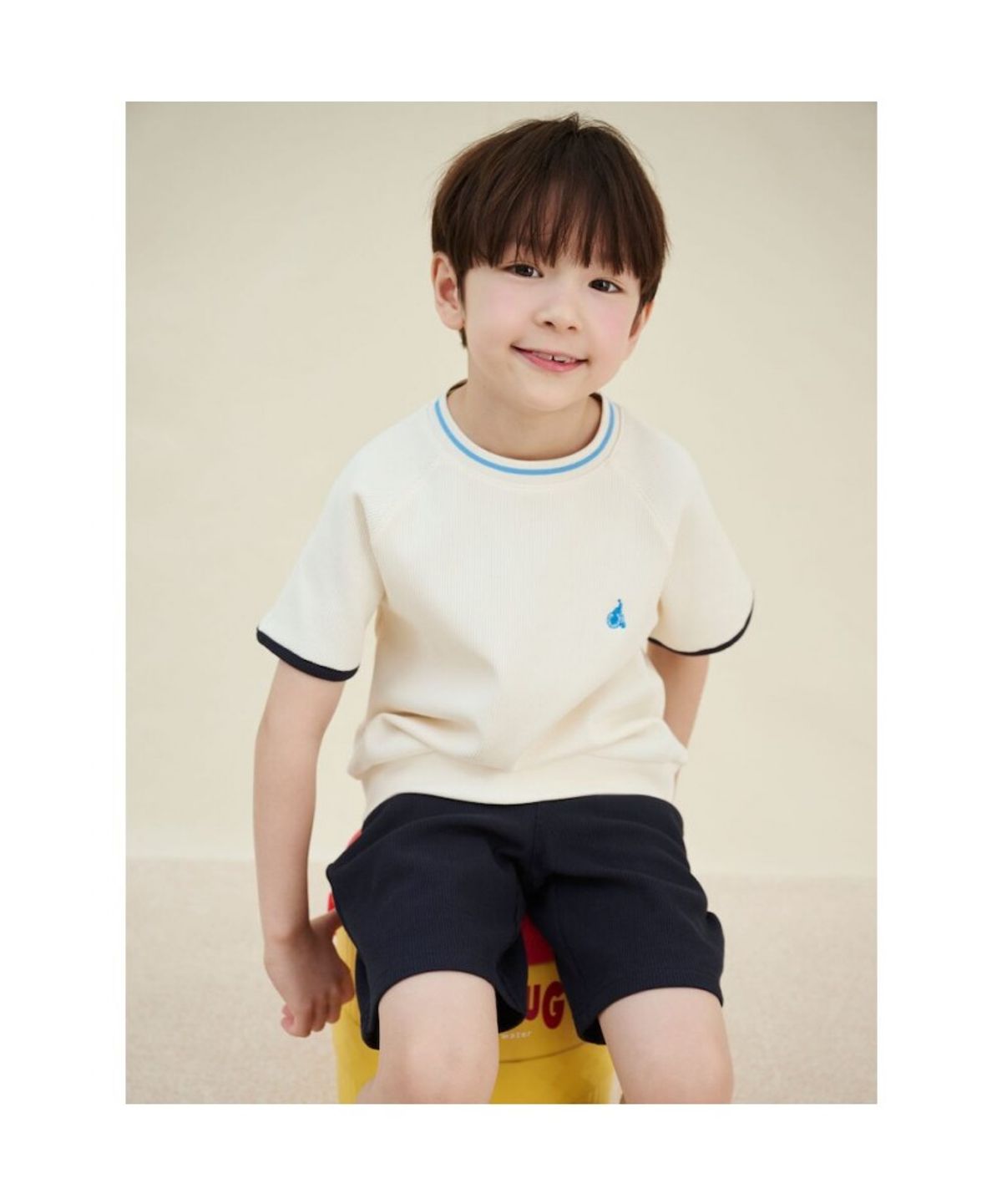 빈폴 키즈(BEANPOLE KIDS) 반팔 와플 티셔츠 세트  아이보리 (BI5742U080)