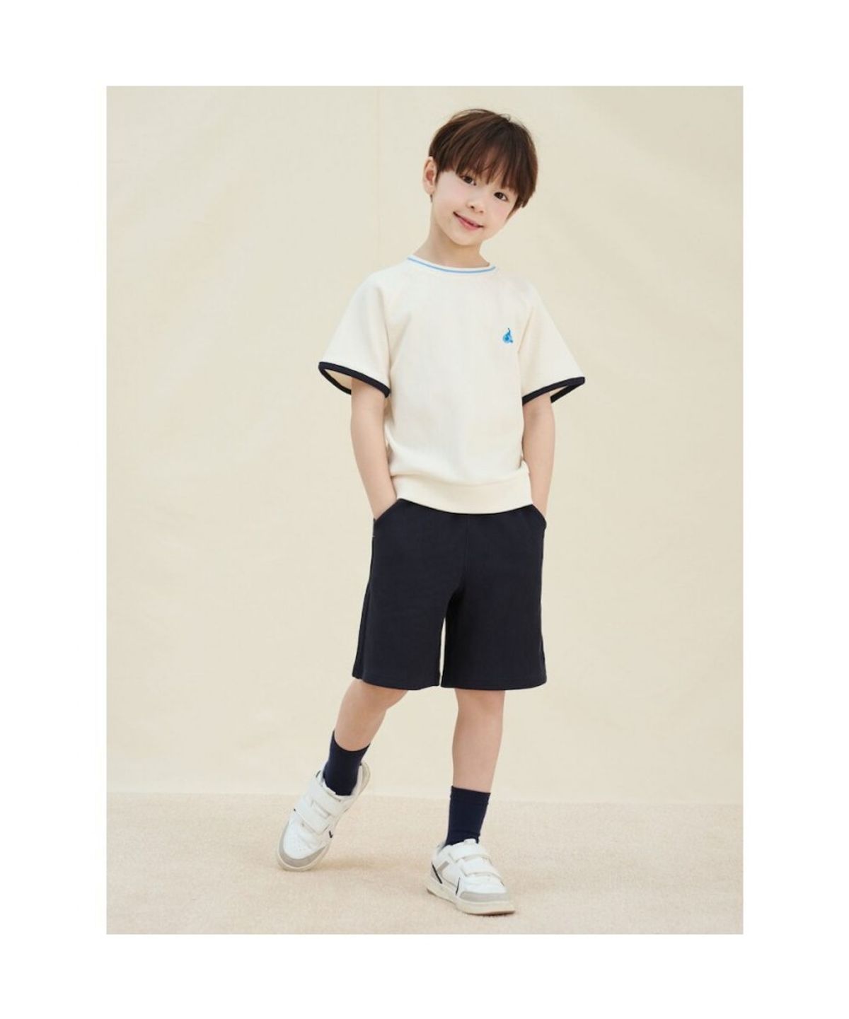 빈폴 키즈(BEANPOLE KIDS) 반팔 와플 티셔츠 세트  아이보리 (BI5742U080)