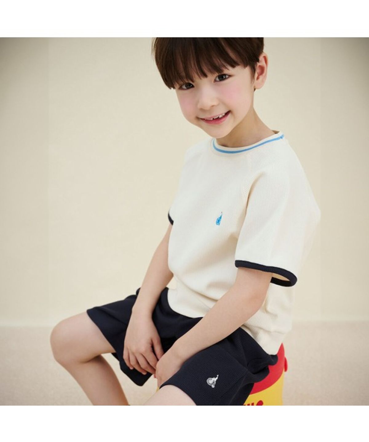 빈폴 키즈(BEANPOLE KIDS) 반팔 와플 티셔츠 세트  아이보리 (BI5742U080)