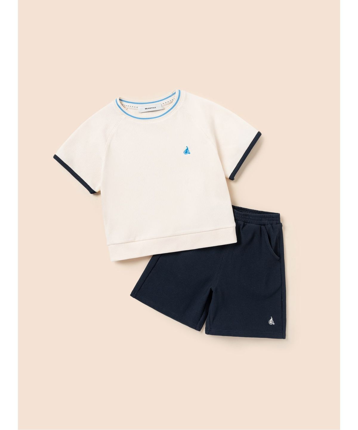 빈폴 키즈(BEANPOLE KIDS) 반팔 와플 티셔츠 세트  아이보리 (BI5742U080)
