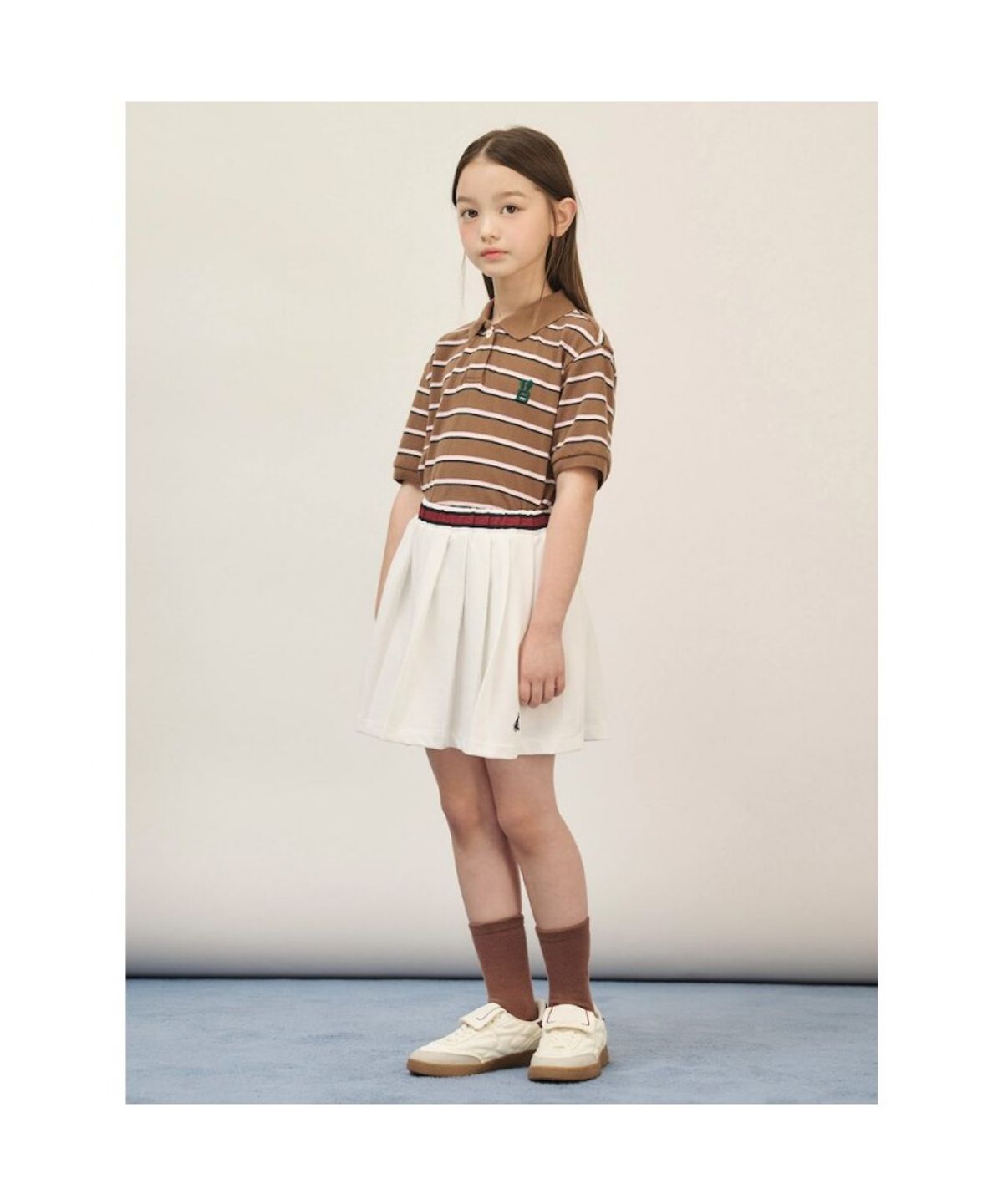 빈폴 키즈(BEANPOLE KIDS) 여아 스트라이프 반소매 피케티셔츠  브릭 (BI5742G03C) (BI5742G03C) (BI5742G03C)